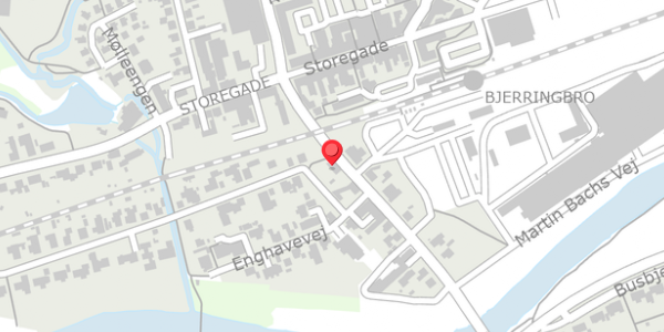 Trafikstøjkort på Brogade 2B, 8850 Bjerringbro