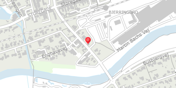 Trafikstøjkort på Brogade 13, 8850 Bjerringbro