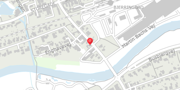 Trafikstøjkort på Brogade 14, 8850 Bjerringbro
