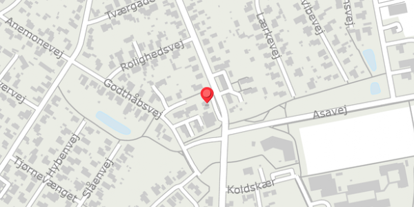 Trafikstøjkort på Brogade 72, 8850 Bjerringbro