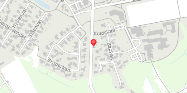 Trafikstøjkort på Brogade 109, 8850 Bjerringbro