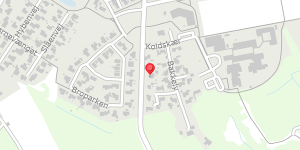 Trafikstøjkort på Brogade 111, 8850 Bjerringbro