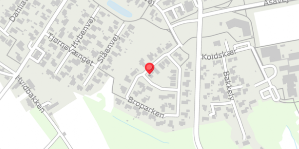 Trafikstøjkort på Broparken 9, 8850 Bjerringbro