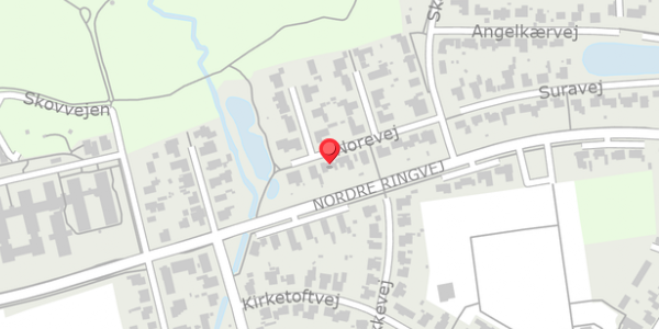 Trafikstøjkort på Norevej 13, 8850 Bjerringbro