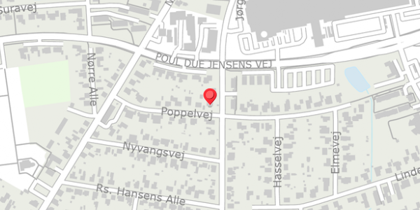 Trafikstøjkort på Poppelvej 13, 8850 Bjerringbro