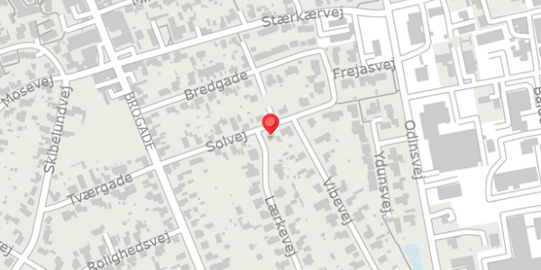 Trafikstøjkort på Solvej 12, 8850 Bjerringbro