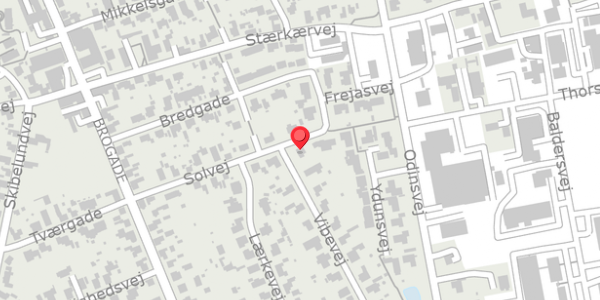 Trafikstøjkort på Solvej 16, 8850 Bjerringbro