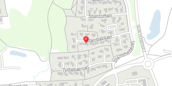 Trafikstøjkort på Stenbakken 21, 8850 Bjerringbro