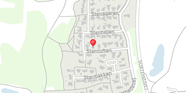 Trafikstøjkort på Stentoften 12, 8850 Bjerringbro