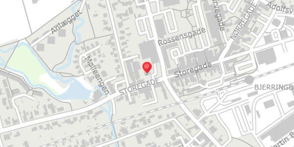 Trafikstøjkort på Storegade 24, 8850 Bjerringbro