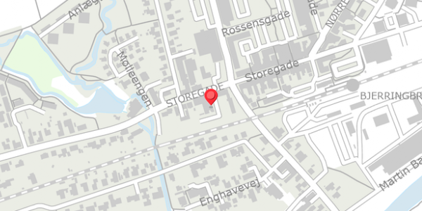 Trafikstøjkort på Storegade 33A, . , 8850 Bjerringbro
