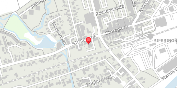 Trafikstøjkort på Storegade 33C, . , 8850 Bjerringbro