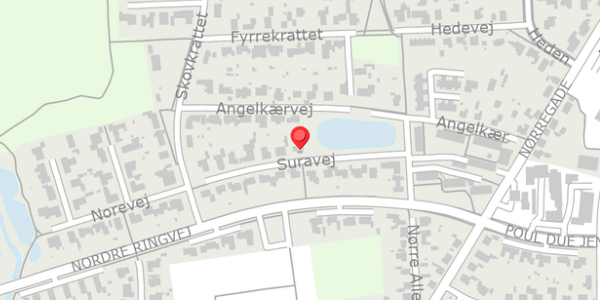 Trafikstøjkort på Suravej 2, 8850 Bjerringbro