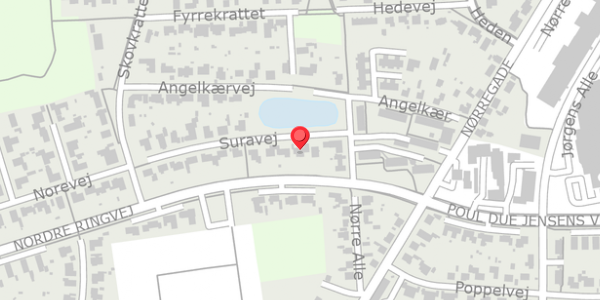 Trafikstøjkort på Suravej 5, . , 8850 Bjerringbro