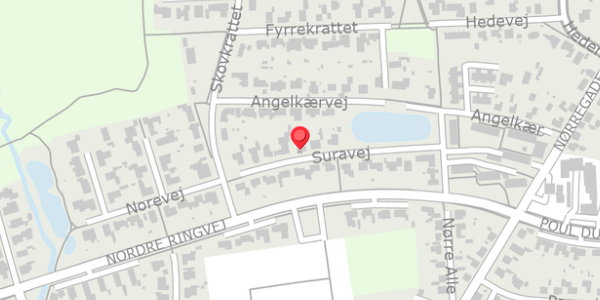 Trafikstøjkort på Suravej 6, . , 8850 Bjerringbro