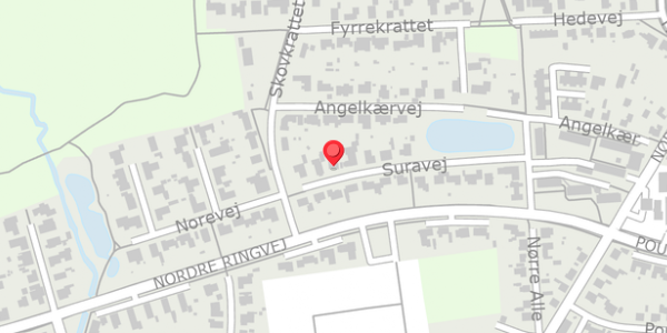 Trafikstøjkort på Suravej 10, . , 8850 Bjerringbro