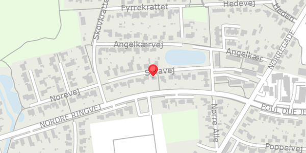 Trafikstøjkort på Suravej 13, 8850 Bjerringbro