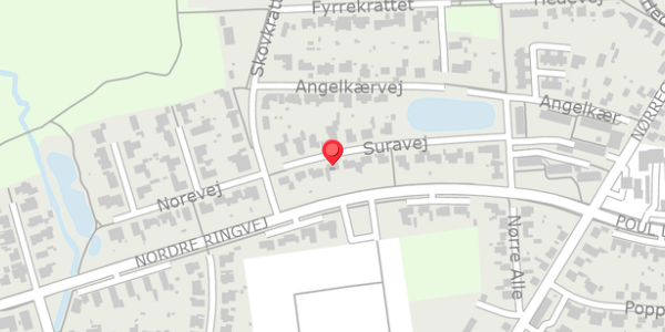 Trafikstøjkort på Suravej 19, . , 8850 Bjerringbro