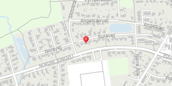Trafikstøjkort på Suravej 21, 8850 Bjerringbro