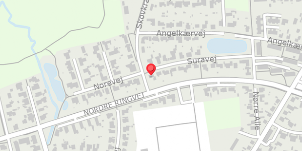 Trafikstøjkort på Suravej 25, . , 8850 Bjerringbro