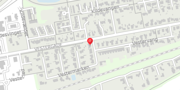 Trafikstøjkort på Vestermarken 2, 8850 Bjerringbro