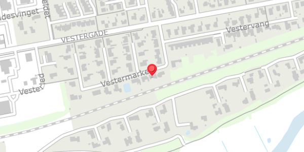 Trafikstøjkort på Vestermarken 9, 8850 Bjerringbro