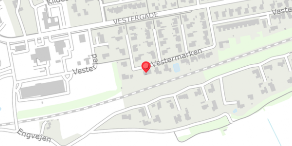 Trafikstøjkort på Vestermarken 21, 8850 Bjerringbro