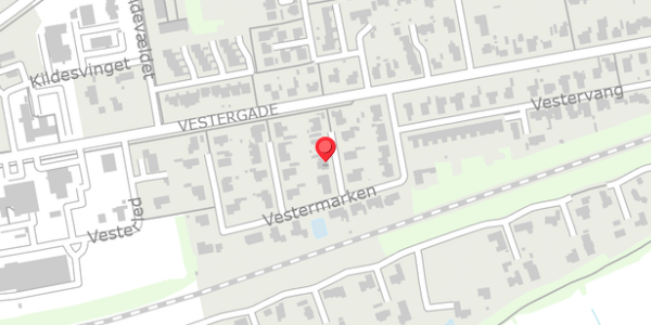 Trafikstøjkort på Vestermarken 22, 8850 Bjerringbro