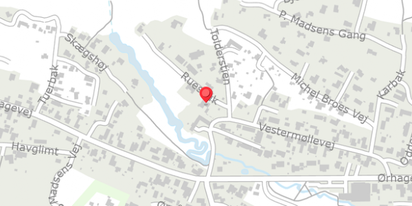 Trafikstøjkort på Ruesbak 1, 7700 Thisted