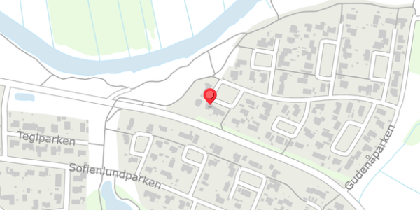 Trafikstøjkort på Gudenåparken 59, 8860 Ulstrup
