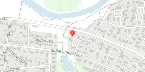 Trafikstøjkort på Sofienlundparken 7, 8860 Ulstrup