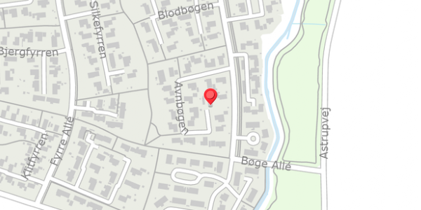 Trafikstøjkort på Avnbøgen 36, . , 8620 Kjellerup