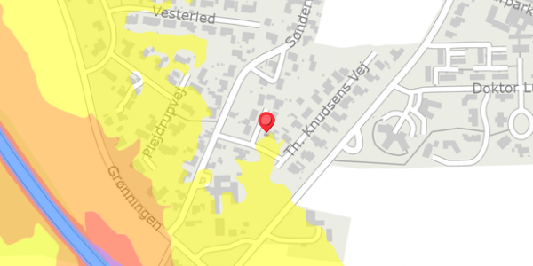 Trafikstøjkort på Fristedet 2, . , 7950 Erslev