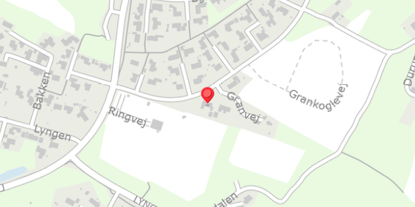 Trafikstøjkort på Granvej 2, 7870 Roslev