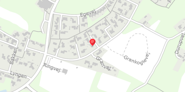 Trafikstøjkort på Granvej 21, 7870 Roslev