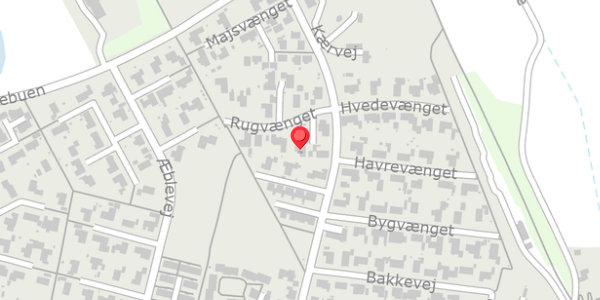 Trafikstøjkort på Rugvænget 5, 7870 Roslev