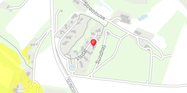 Trafikstøjkort på Visdal 8, 7870 Roslev