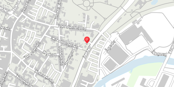 Trafikstøjkort på Ågade 21, . , 7800 Skive