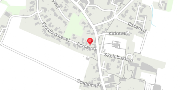 Trafikstøjkort på Frysevej 2, 7870 Roslev
