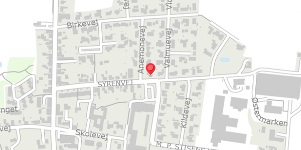 Trafikstøjkort på Syrenvej 21, 7870 Roslev