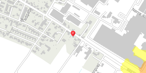 Trafikstøjkort på Bredgade 21, 7760 Hurup Thy