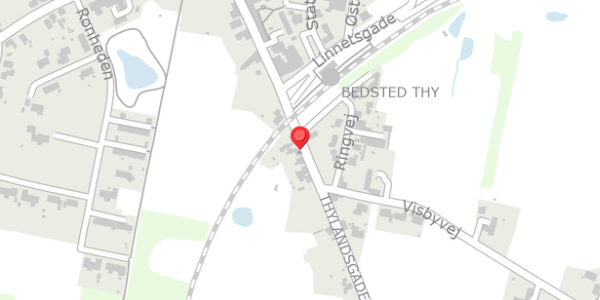 Trafikstøjkort på Thylandsgade 28, . , 7755 Bedsted Thy