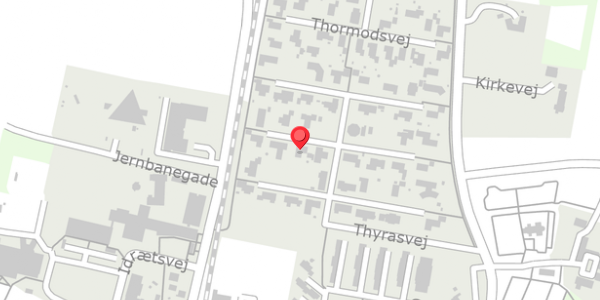 Trafikstøjkort på Thyrasvej 21, 7760 Hurup Thy