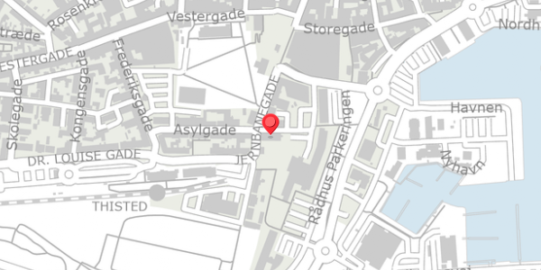 Trafikstøjkort på Asylgade 22, . , 7700 Thisted