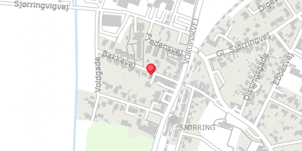 Trafikstøjkort på Bakkevej 1, 7700 Thisted