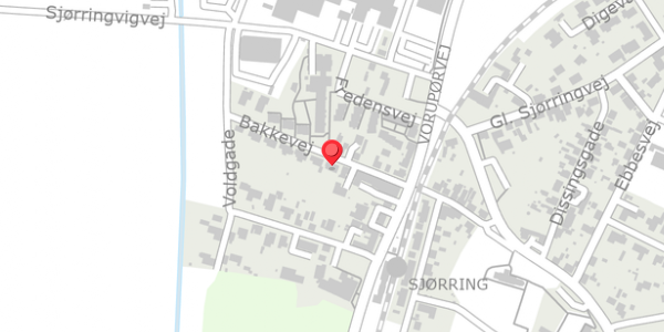 Trafikstøjkort på Bakkevej 3, 7700 Thisted