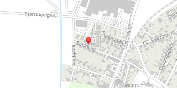 Trafikstøjkort på Bakkevej 16, 7700 Thisted