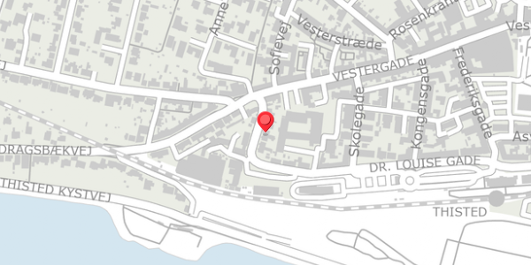 Trafikstøjkort på Bryggerivej 9, 7700 Thisted