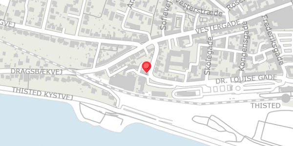 Trafikstøjkort på Bryggerivej 10, 7700 Thisted