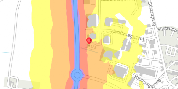 Trafikstøjkort på Bødkervej 22, 7700 Thisted